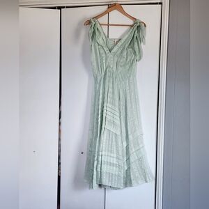 Rebecca Taylor Light Green Midi Dress